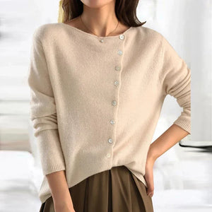 Lightweight Buttoned Womens Stretch Sweater