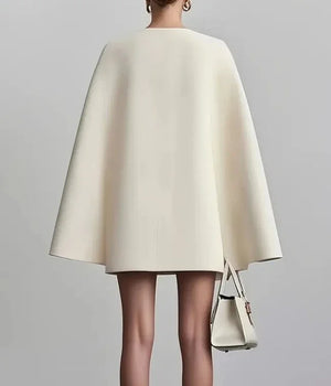 Women's Shawl Collar Double-Breasted Mini Dress