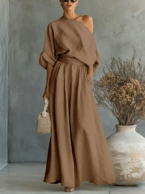 Women’s Elegant Off-Shoulder Maxi Dress