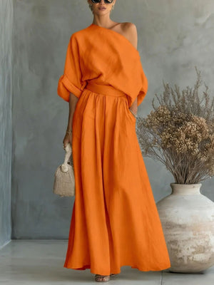 Women’s Elegant Off-Shoulder Maxi Dress