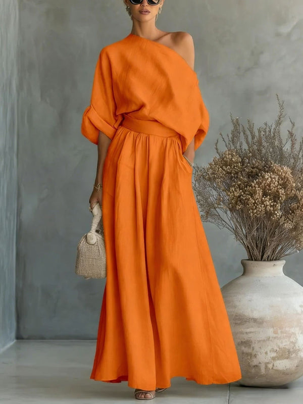 Women’s Elegant Off-Shoulder Maxi Dress