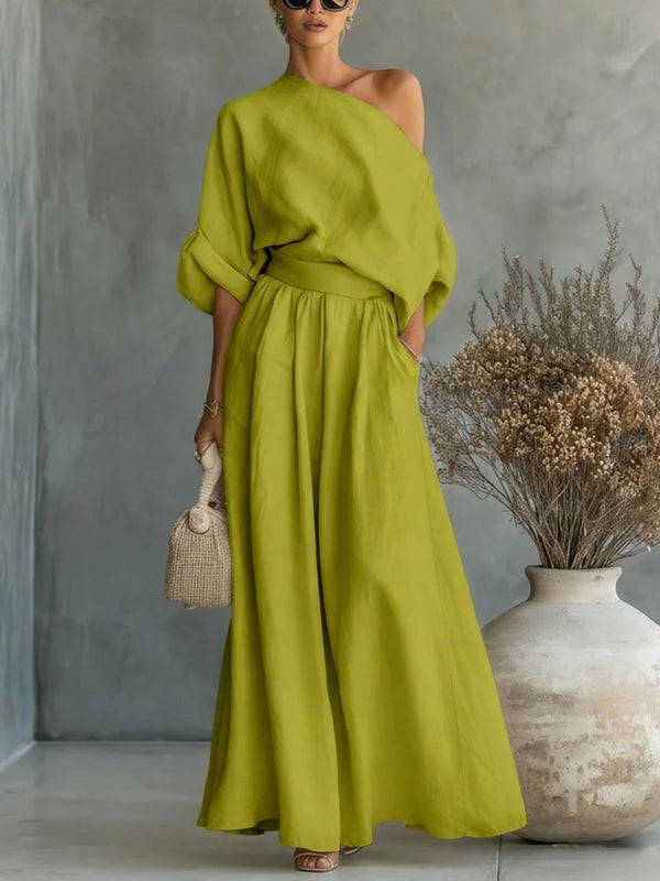 Women’s Elegant Off-Shoulder Maxi Dress