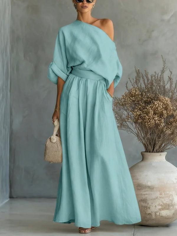 Women’s Elegant Off-Shoulder Maxi Dress