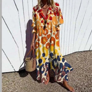 Women’s Floral Print Boho Maxi Dress