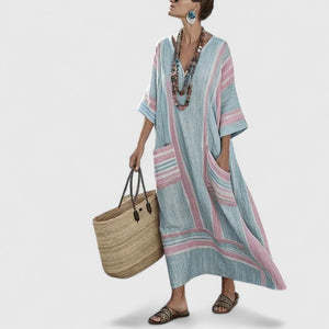 Women's Embroidered Kaftan Maxi Dress