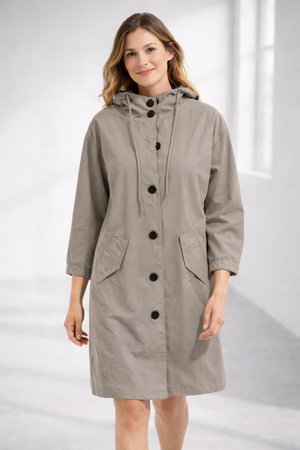 Women's Hooded Mid-Length Jacket