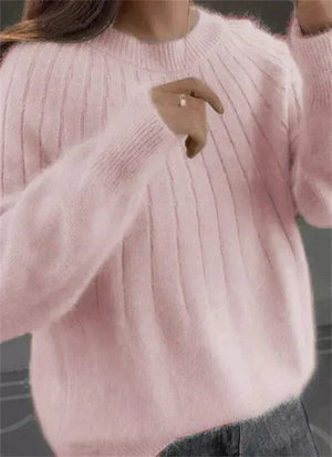 Soft Ribbed Knit Sweater for Women