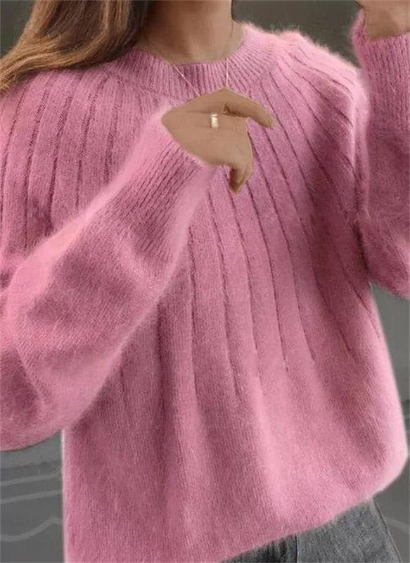 Cozy Ribbed Knit Pullover Sweater