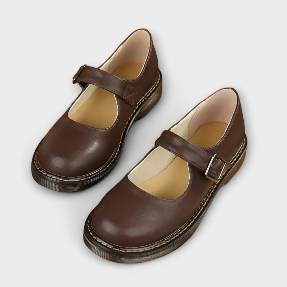 Women’s Buckle Strap Vintage Mary Jane Shoes