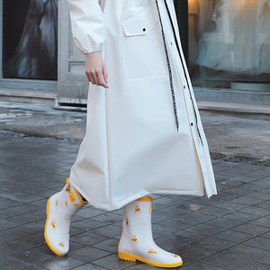Women's Hooded Waterproof Long Rain Coat