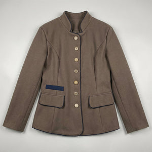 Structured Button-Front Tailored Blazer