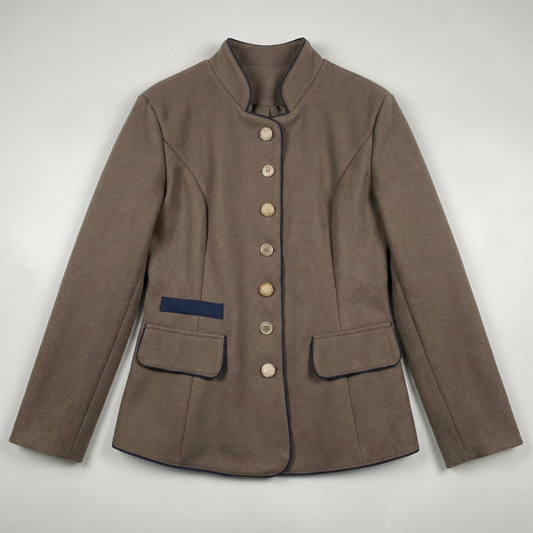 Structured Button-Front Tailored Blazer
