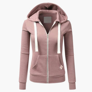 Sudadera con capucha cómoda y con cremallera para mujer