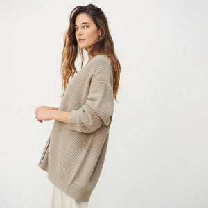 Women's Oversized Button Front Knit Cardigan