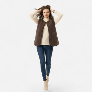 Luxurious Women’s Cashmere-Blend Plush Vest
