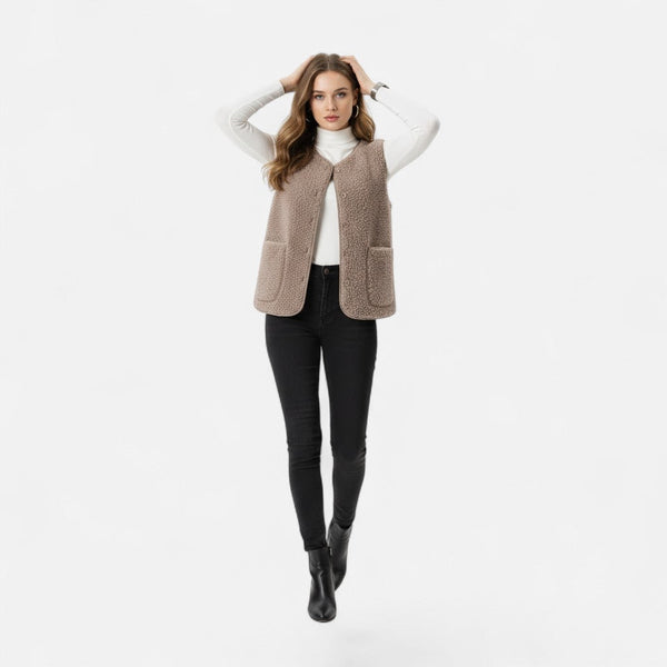 Luxurious Women’s Cashmere-Blend Plush Vest