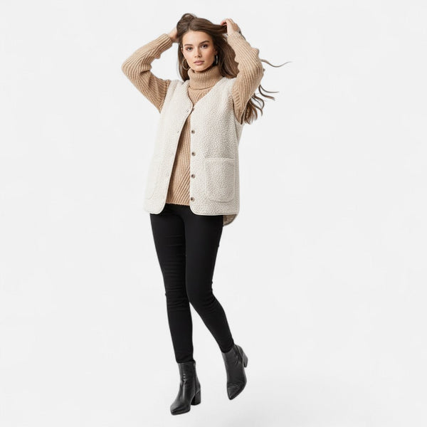 Luxurious Women’s Cashmere-Blend Plush Vest