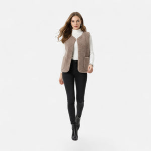 Luxurious Women’s Cashmere-Blend Plush Vest