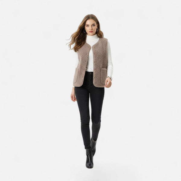 Luxurious Women’s Cashmere-Blend Plush Vest