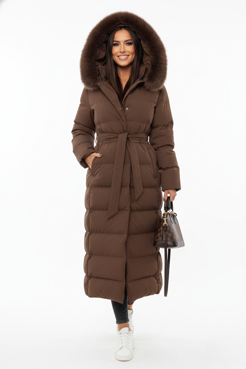 Women’s Long Hooded Puffer Winter Coat