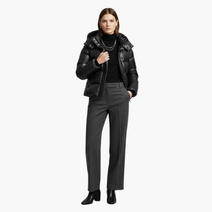 Women's Quilted Puffer Jacket with Hood