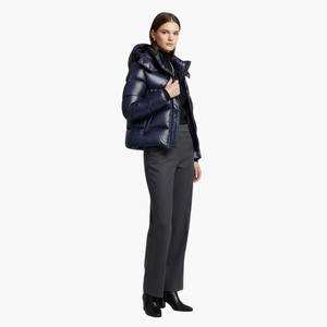 Women's Quilted Puffer Jacket with Hood