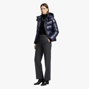 Women's Quilted Puffer Jacket with Hood