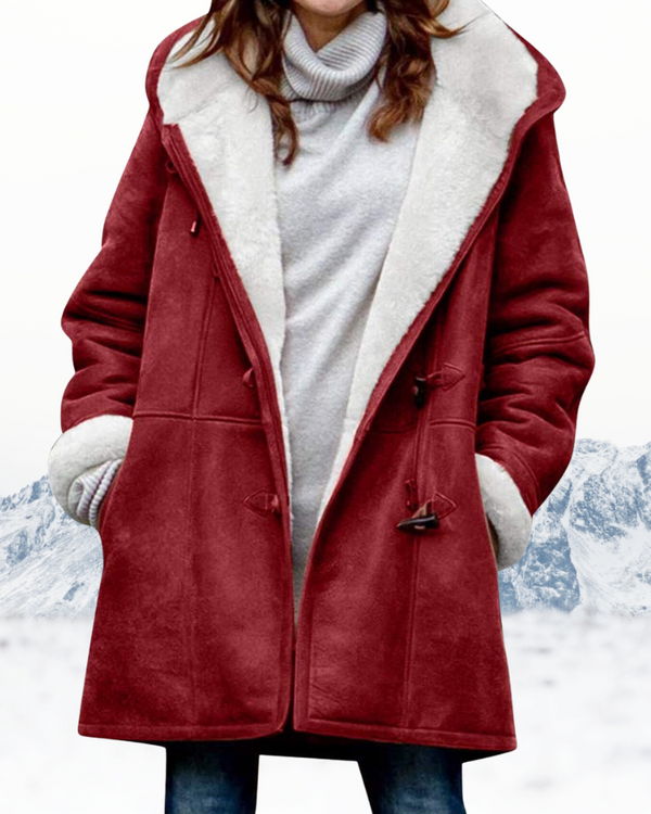 Women's Mid-Length Hooded Winter Coat Jacket