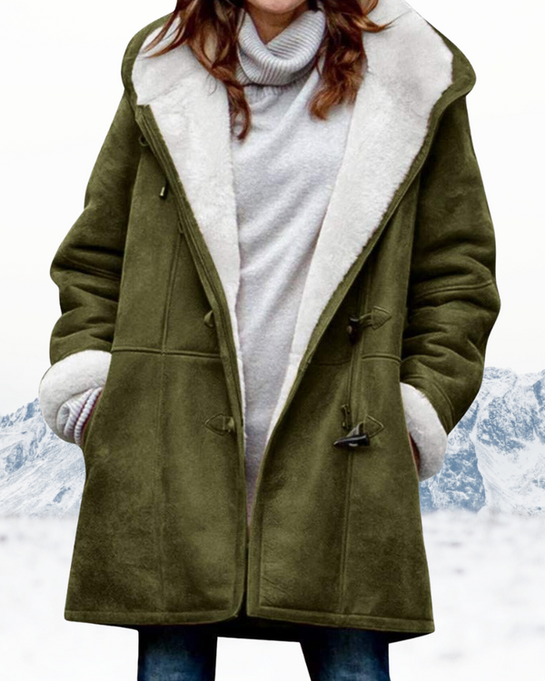 Women's Mid-Length Hooded Winter Coat Jacket