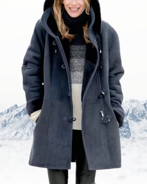 Women's Mid-Length Hooded Winter Coat Jacket
