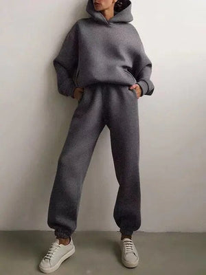 Conjunto de sudadera oversize y pantalones jogger para mujer