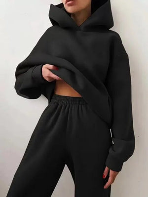 Conjunto de sudadera oversize y pantalones jogger para mujer
