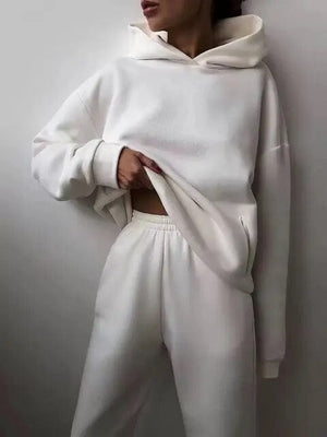 Conjunto de sudadera oversize y pantalones jogger para mujer