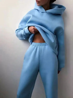 Conjunto de sudadera oversize y pantalones jogger para mujer