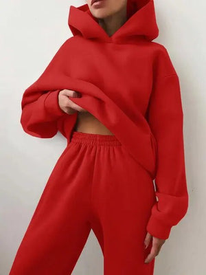 Conjunto de sudadera oversize y pantalones jogger para mujer