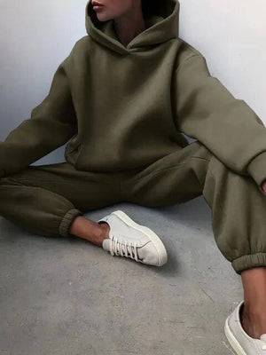 Conjunto de sudadera oversize y pantalones jogger para mujer