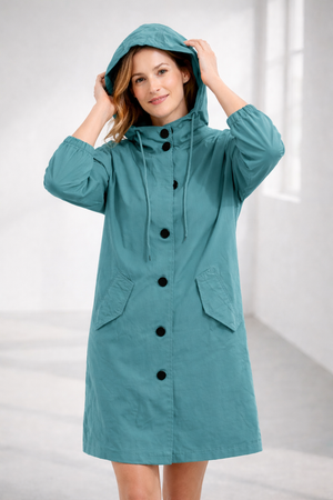 Women's Hooded Mid-Length Jacket
