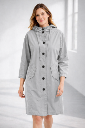 Women's Hooded Mid-Length Jacket