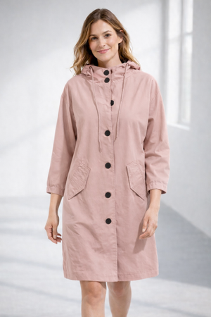 Women's Hooded Mid-Length Jacket