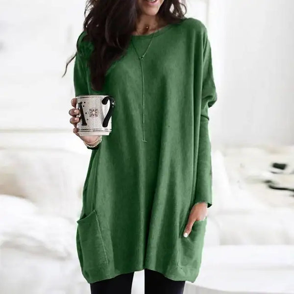 Women's Oversized Relaxed Fit Long Sleeve Tunic Top
