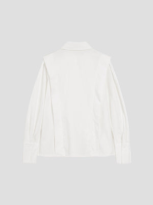 Elegant Women's Square Neck Button Down Shirt
