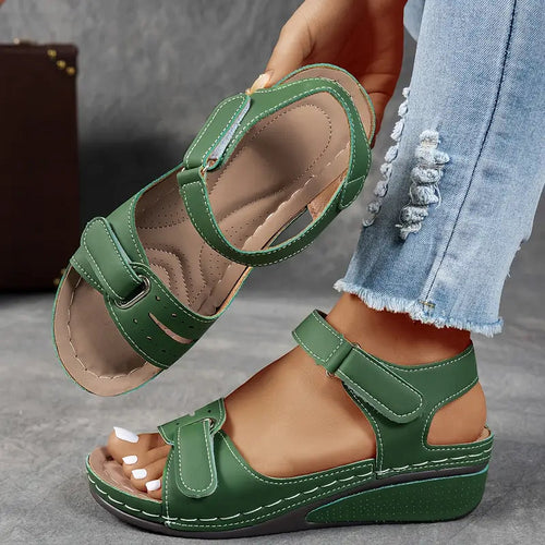 Sandalias de plataforma con cuña para mujer y soporte para el arco del pie
