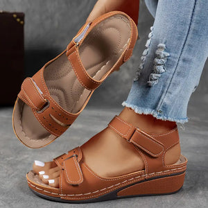 Sandalias de plataforma con cuña para mujer y soporte para el arco del pie