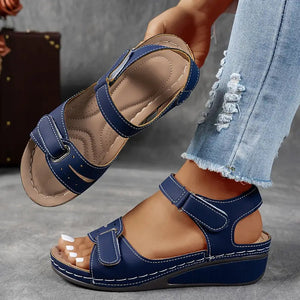 Sandalias de plataforma con cuña para mujer y soporte para el arco del pie