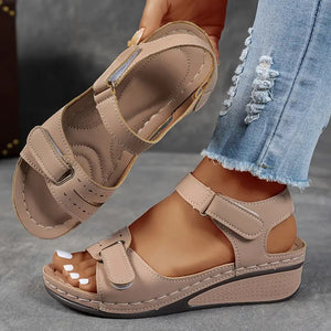 Sandalias de plataforma con cuña para mujer y soporte para el arco del pie