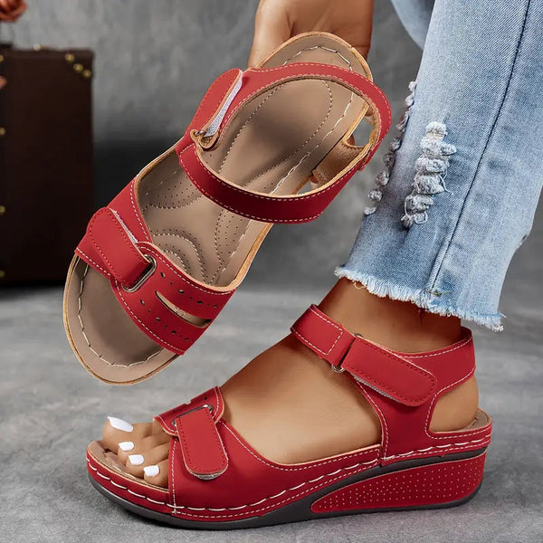 Sandalias de plataforma con cuña para mujer y soporte para el arco del pie