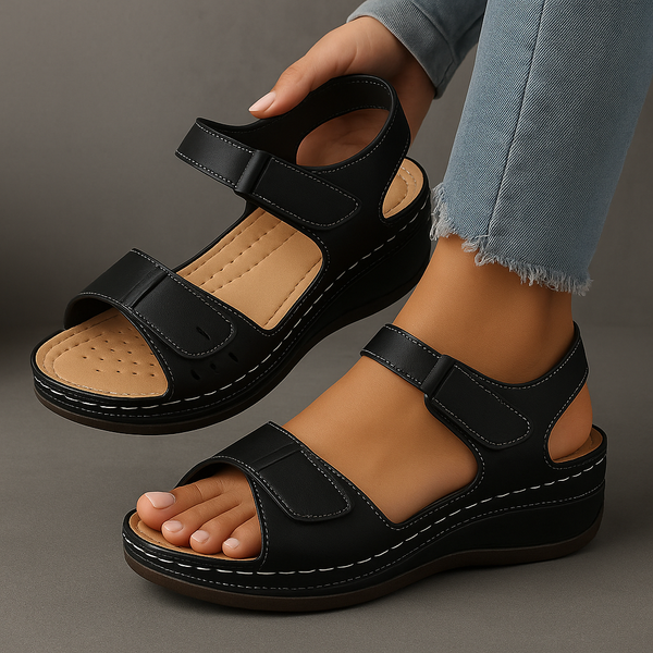 Sandalias de plataforma con cuña para mujer y soporte para el arco del pie