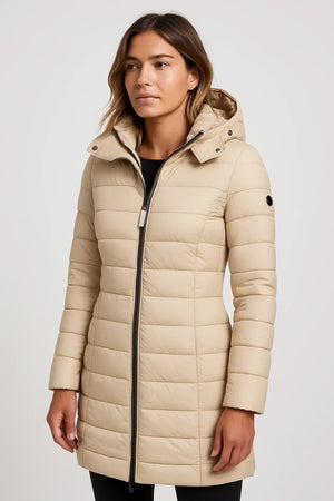 Women’s Hooded Puffer Winter Coat Long Quilted Warm Jacket