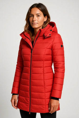 Women’s Hooded Puffer Winter Coat Long Quilted Warm Jacket