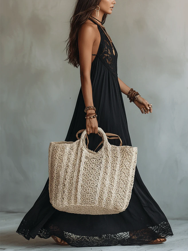 Women's Lace Maxi Dress Bohemian Halter